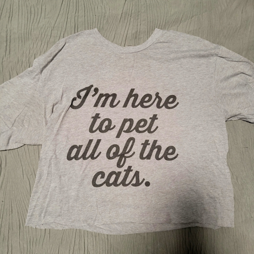 Next Level Women's Gray Cat Lover Crop Top